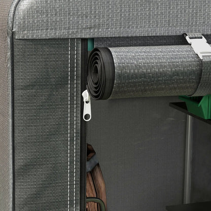 Bike Storage Shed, Motorcycle Shelter, Galvanized Steel, 4x6 Ft, Green Sheds at Gallery Canada