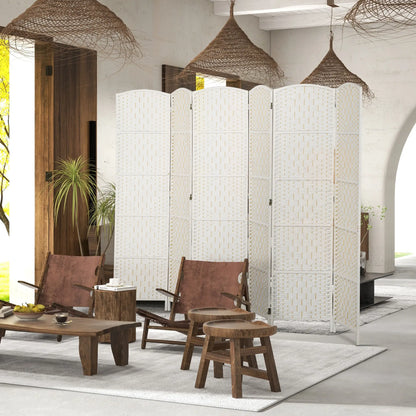 6ft Folding Room Divider, Wooden Frame, Natural Room Dividers at Gallery Canada