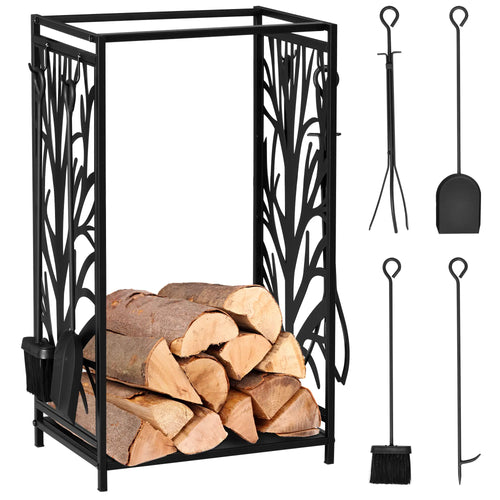 Firewood Rack With 4 Tools, Log Holder, 18.1