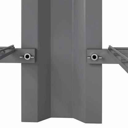 Lit de jardin surélevé avec étagère de rangement à pieds 31,5" Gris argenté, Gris argenté