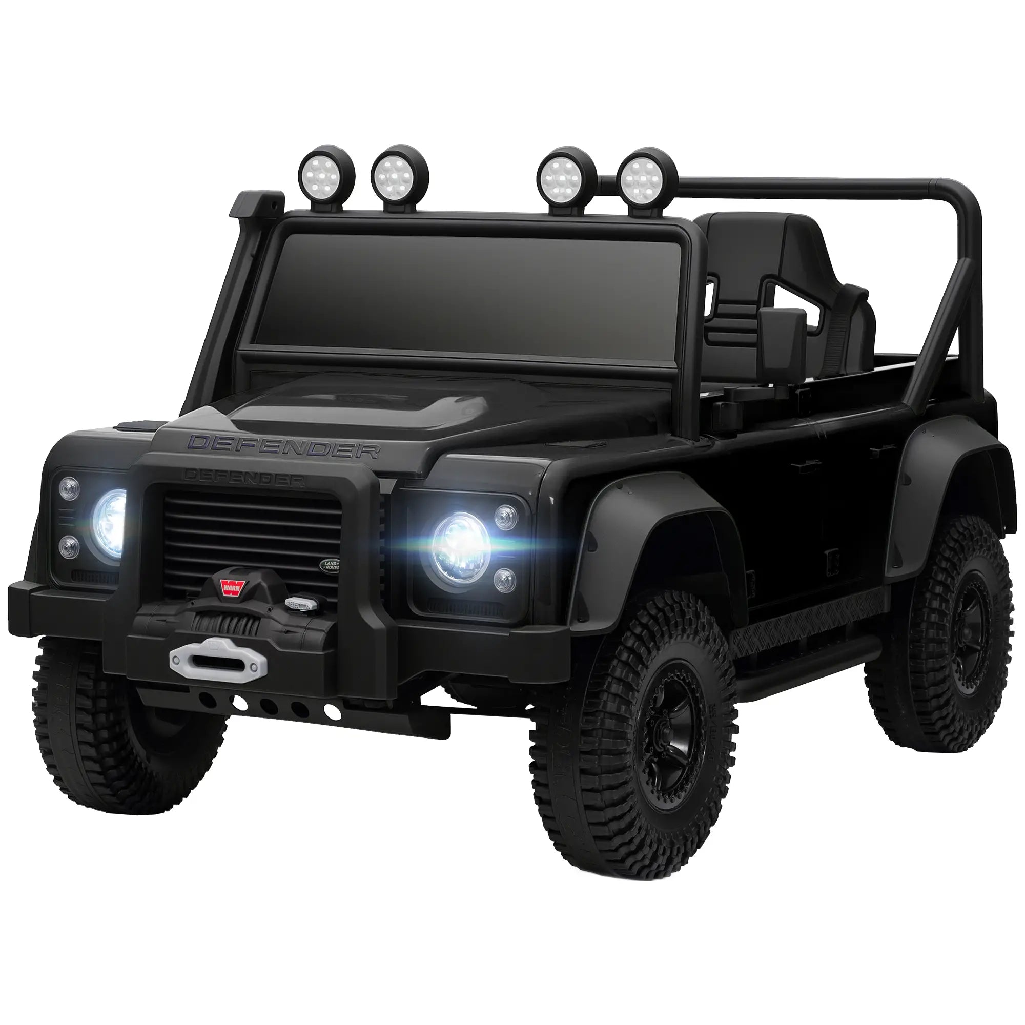 Kids Ride On Truck, Remote Control, Spring Suspension, LED Lights, 3 Speed, Ages 3-5, Black Electric Toy Cars Black at Gallery Canada