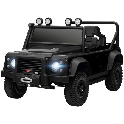 Kids Ride On Truck, Remote Control, Spring Suspension, LED Lights, 3 Speed, Ages 3-5, Black Electric Toy Cars Black at Gallery Canada