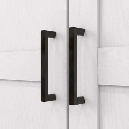 Farmhouse Kitchen Pantry Cabinet, Adjustable Shelves, Cream White Kitchen Pantry Cabinets at Gallery Canada