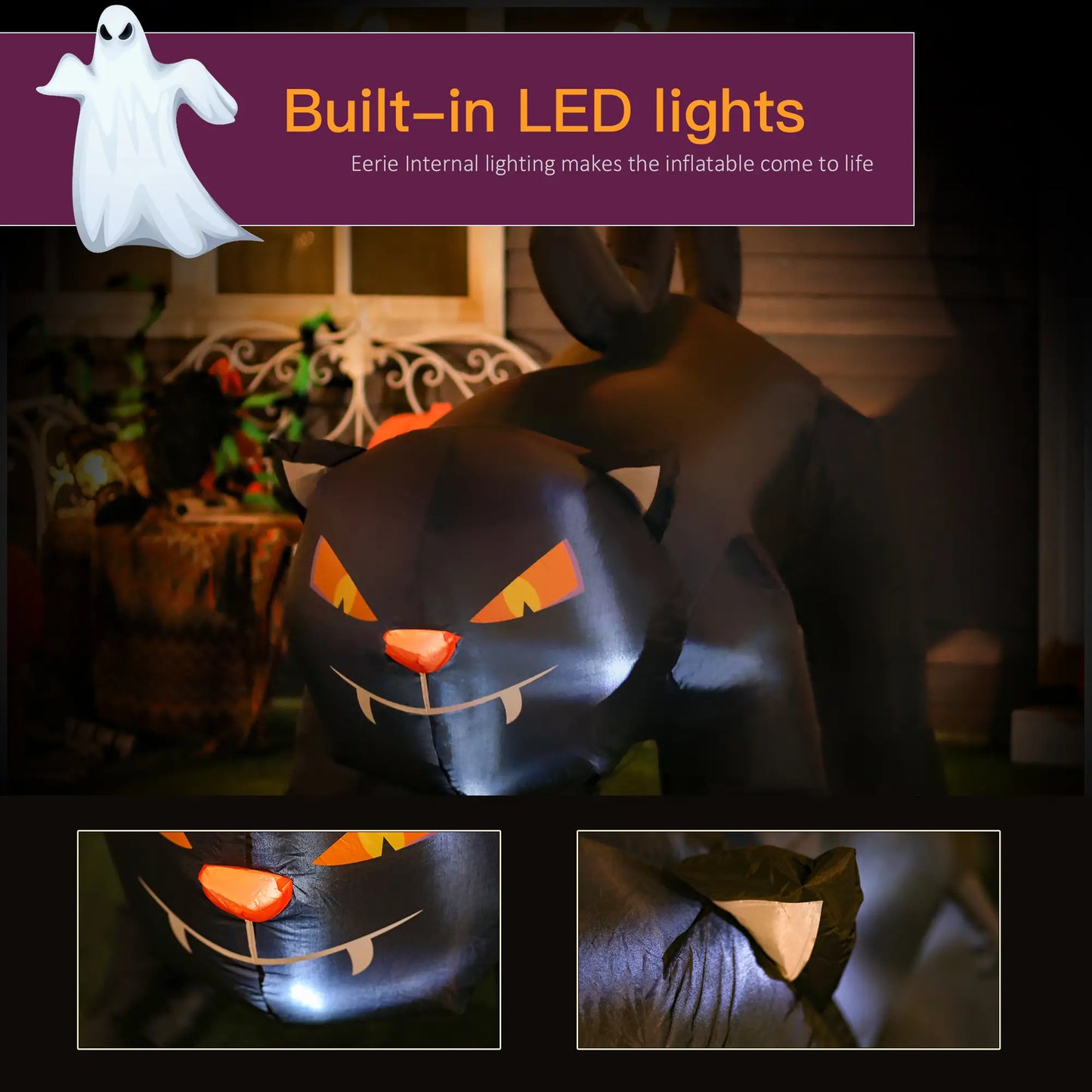 4Ft Tall Halloween Inflatable Cat, Outdoor Yard Decoration, Black Halloween Decorations at Gallery Canada