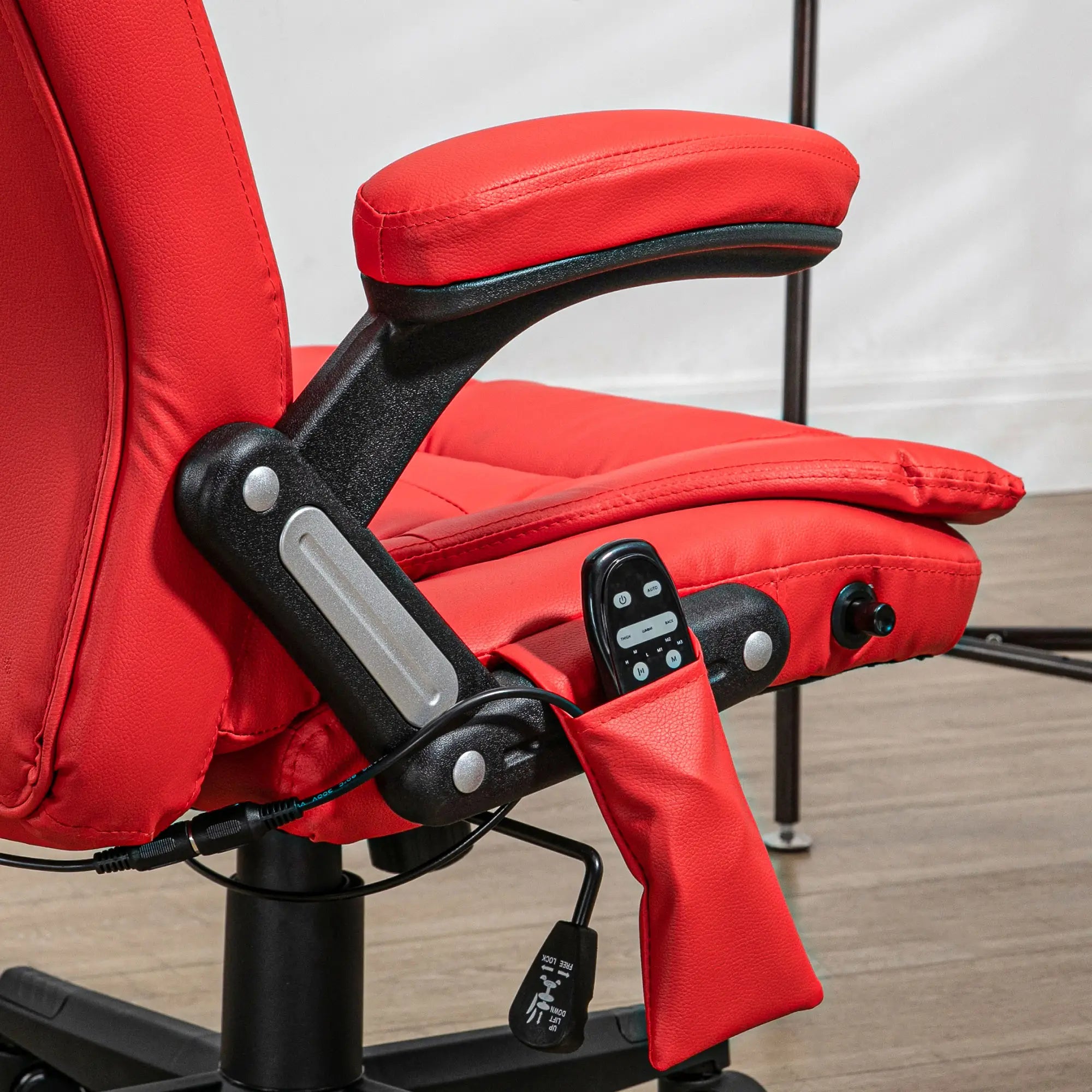 Adjustable Heated Ergonomic Massage Office Chair, High Back Faux Leather Massage Chairs at Gallery Canada