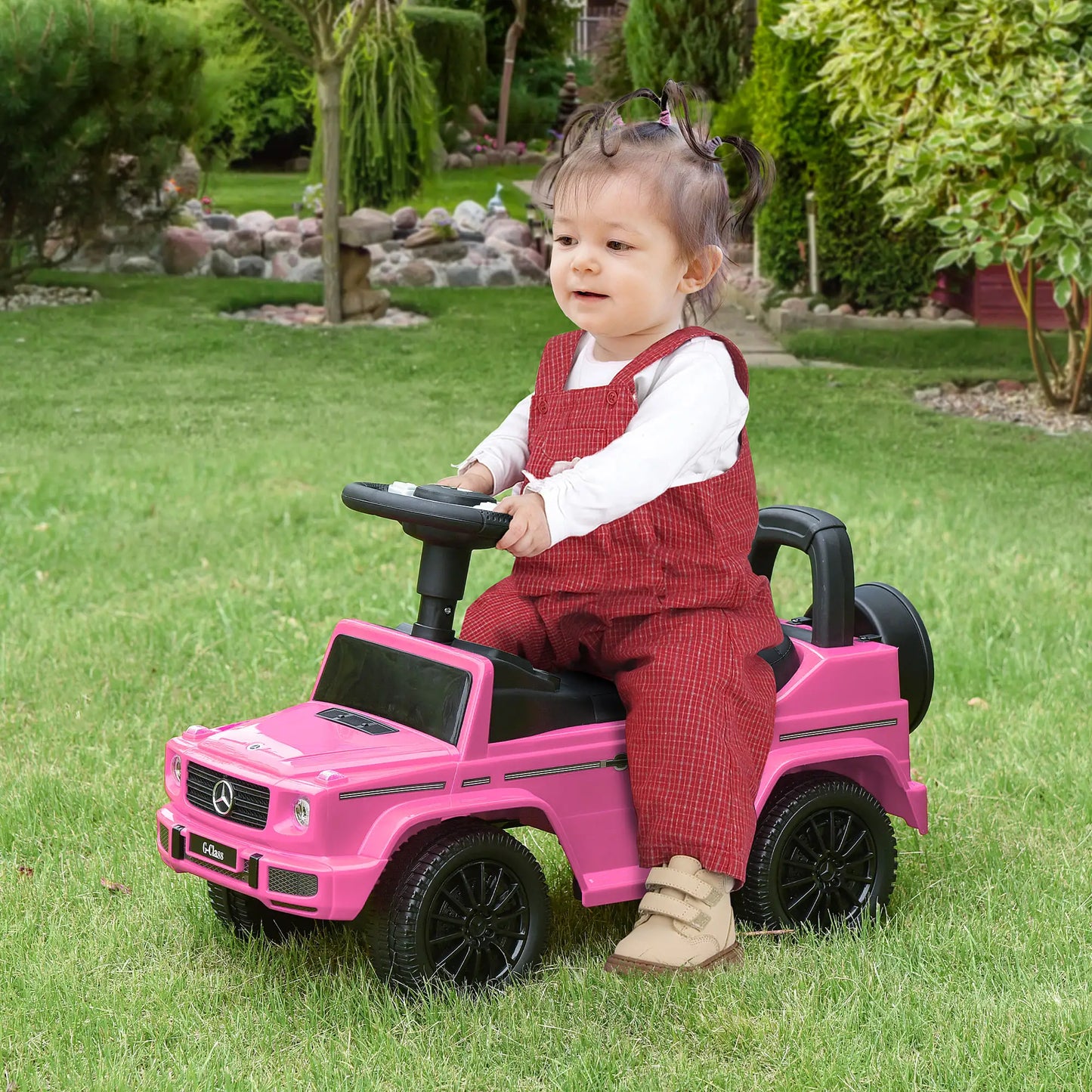 Baby Toddler Push Car, Foot-to-Floor Ride-On Wheel, Pink Push Cars for Toddlers at Gallery Canada