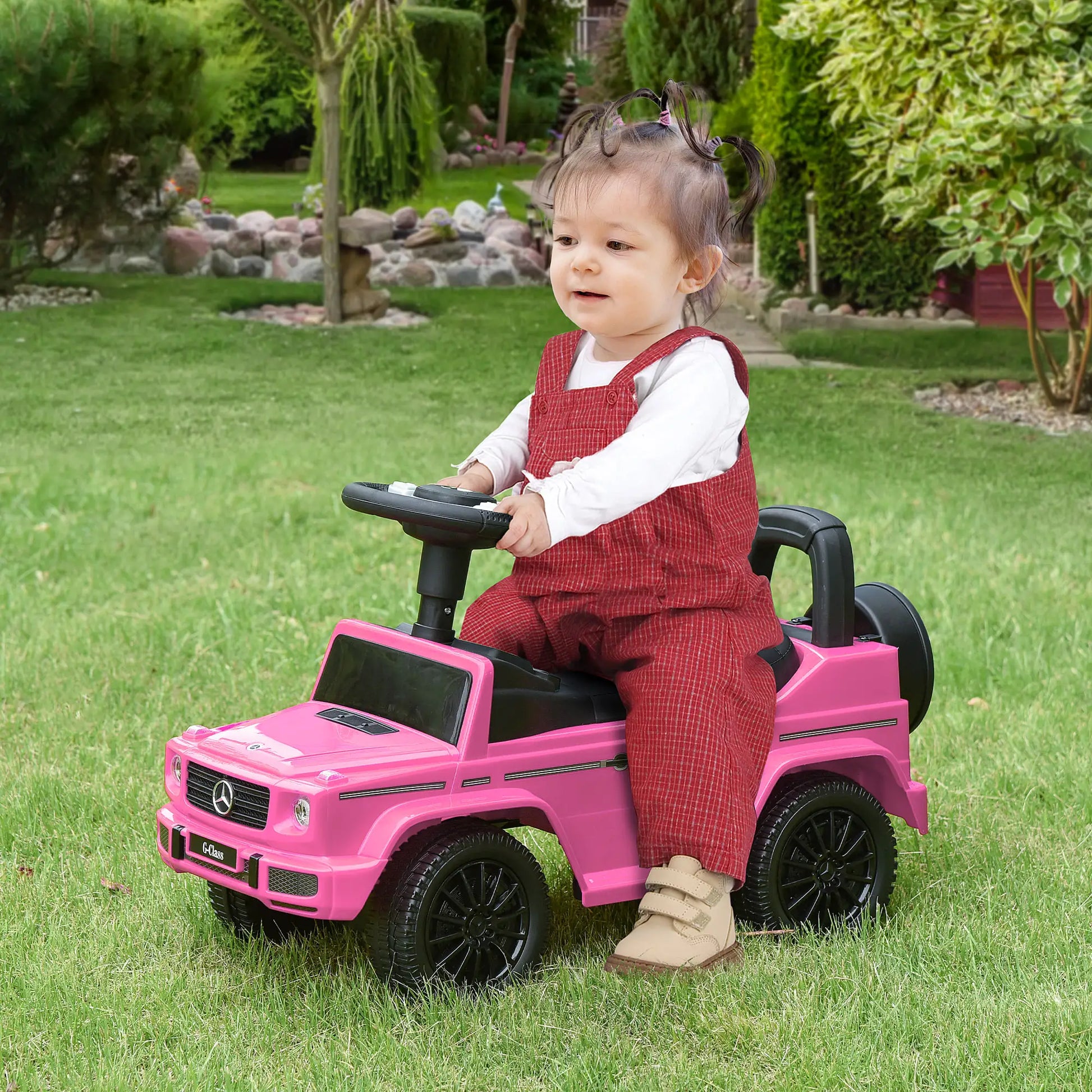 Baby Toddler Push Car, Foot-to-Floor Ride-On Wheel, Pink Push Cars for Toddlers at Gallery Canada