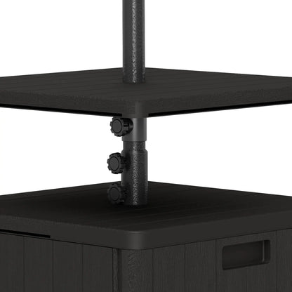 Base de parapluie robuste avec roues, plateau de table, 176 lbs, noir