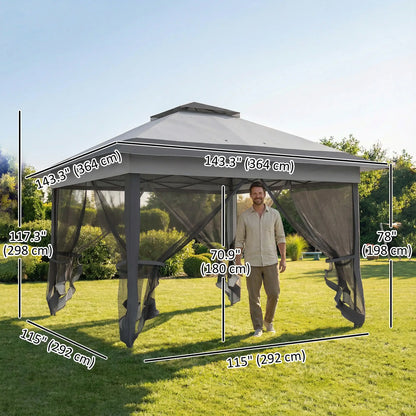 12' x 12' Foldable Pop-Up Party Tent, Instant Canopy Sun Shade Gazebo Pop Up Canopies at Gallery Canada
