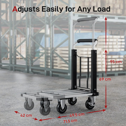 330 lbs Heavy Duty Hand Truck, Folding Trolley, Dolly, Silver and Black Folding Hand Trucks at Gallery Canada