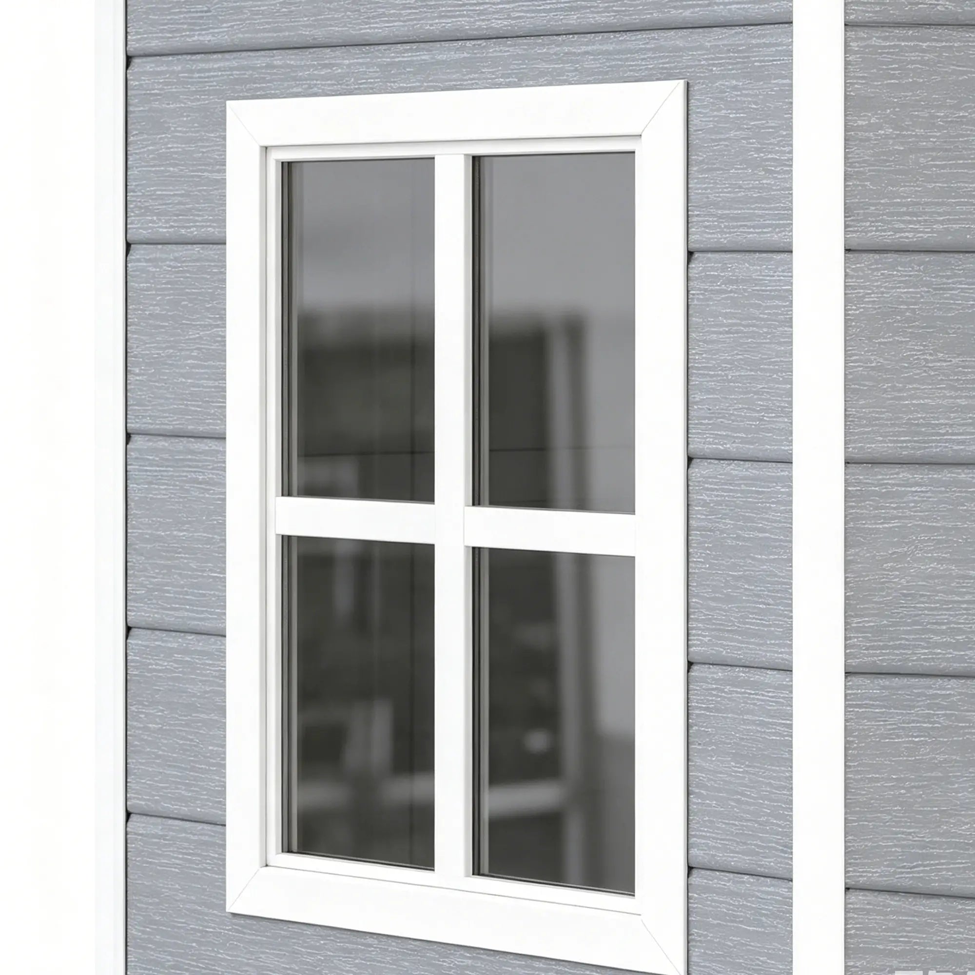 4'x5' Garden Tool Storage Shed, Lean to, Window, Vent, Plastic Roof, Grey Sheds at Gallery Canada
