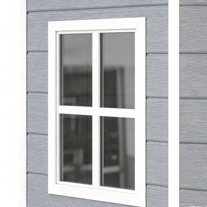 4'x5' Garden Tool Storage Shed, Lean to, Window, Vent, Plastic Roof, Grey Sheds at Gallery Canada