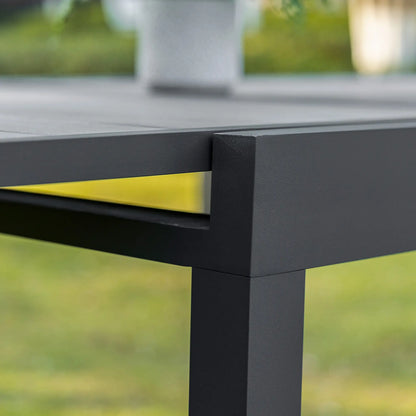 Extendable Metal Outdoor Dining Table, 4-6 Person, Rectangular, Grey Patio Dinning Tables at Gallery Canada