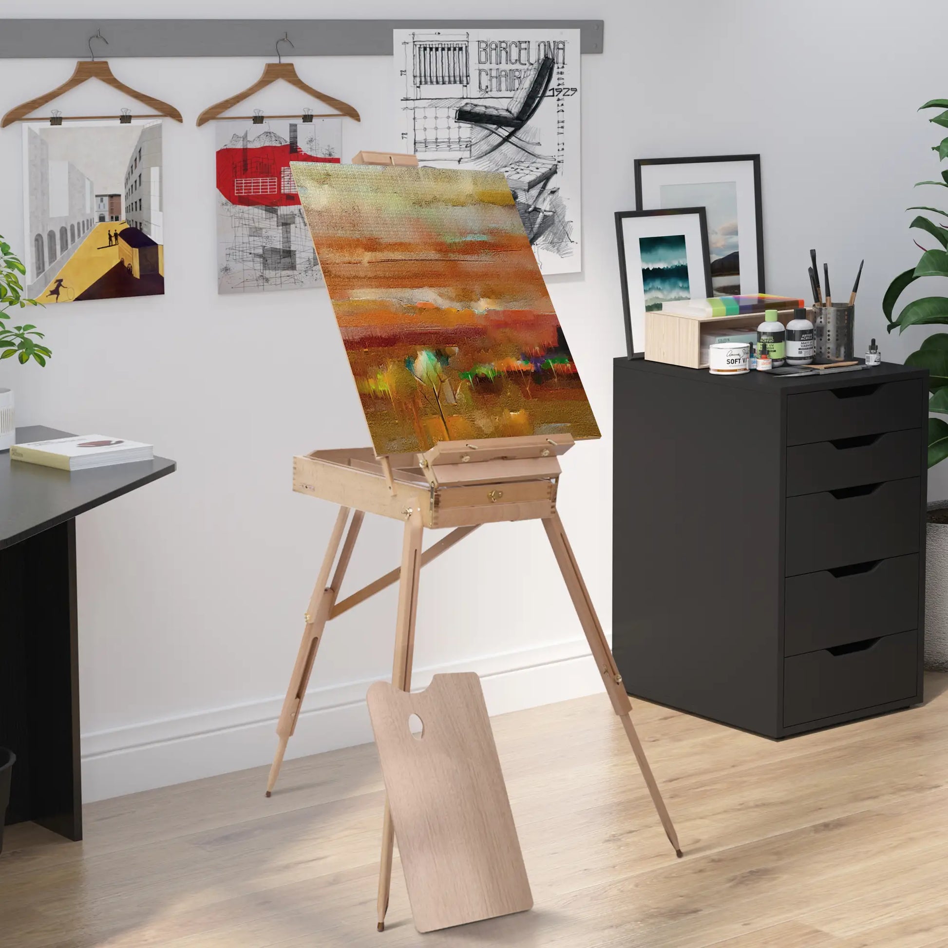 Folding Wood French Artists Easel, Portable Painters Tripod, Sketch Craft Dress Form & Mannequins at Gallery Canada