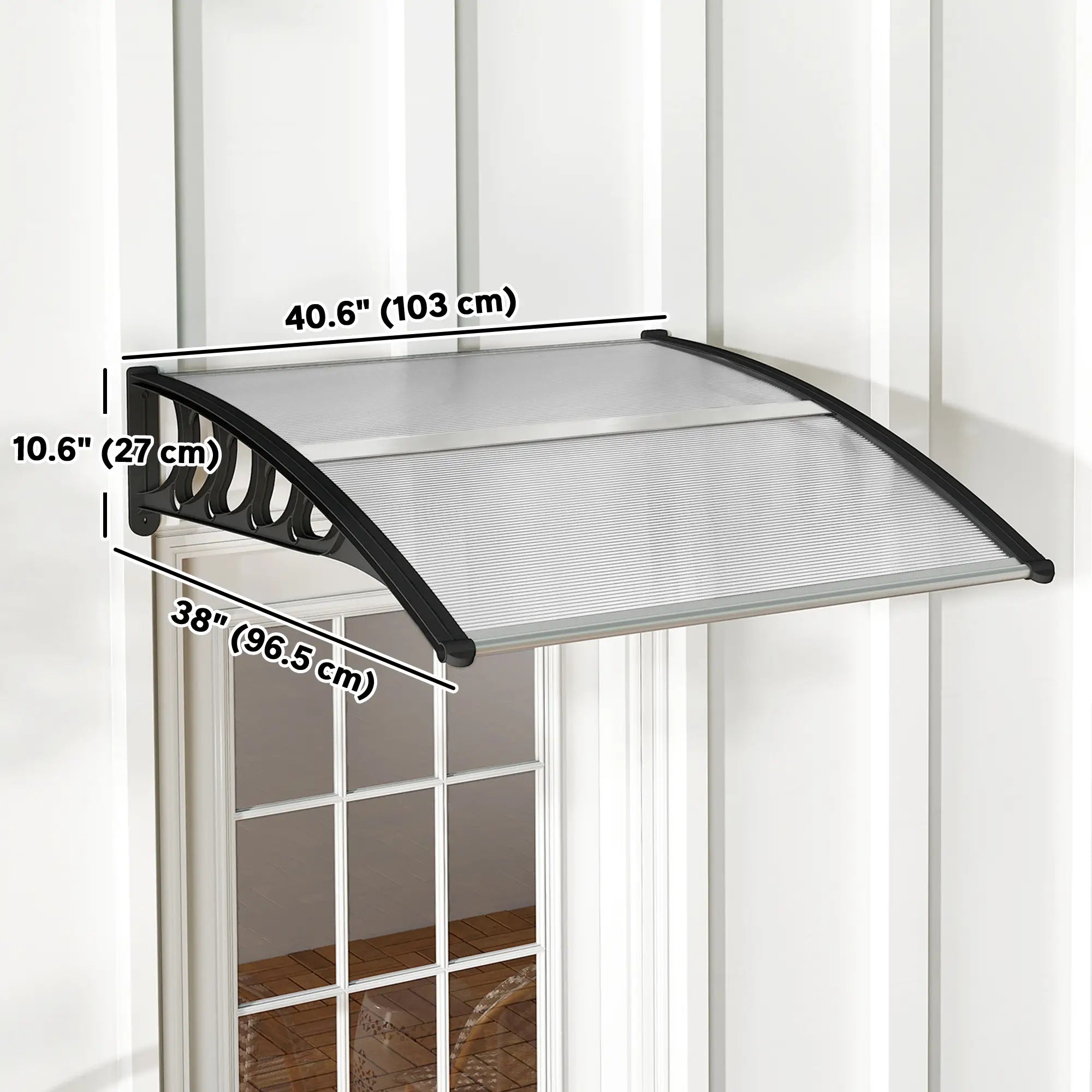Polycarbonate Door Canopy, 40.6