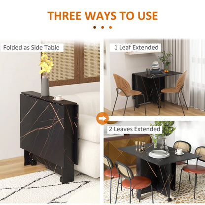 Foldable Drop Leaf Dining Table, 2 Wheels, Kitchen Desk Bar Tables & Dining Tables at Gallery Canada