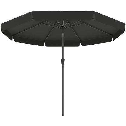 8.5 ft Round Patio Umbrella, Tilt and Crank, Black Sun Umbrellas Black at Gallery Canada