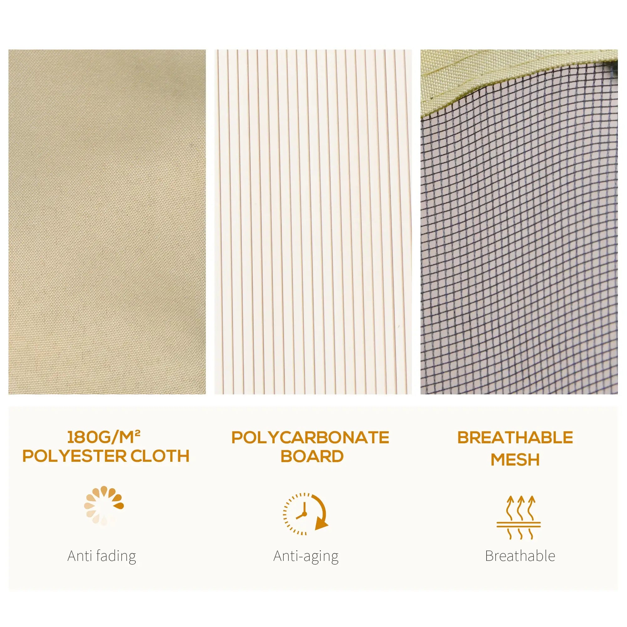 10' x 10' 2-Tier Outdoor Gazebo, Polycarbonate Roof, Beige Gazebos at Gallery Canada