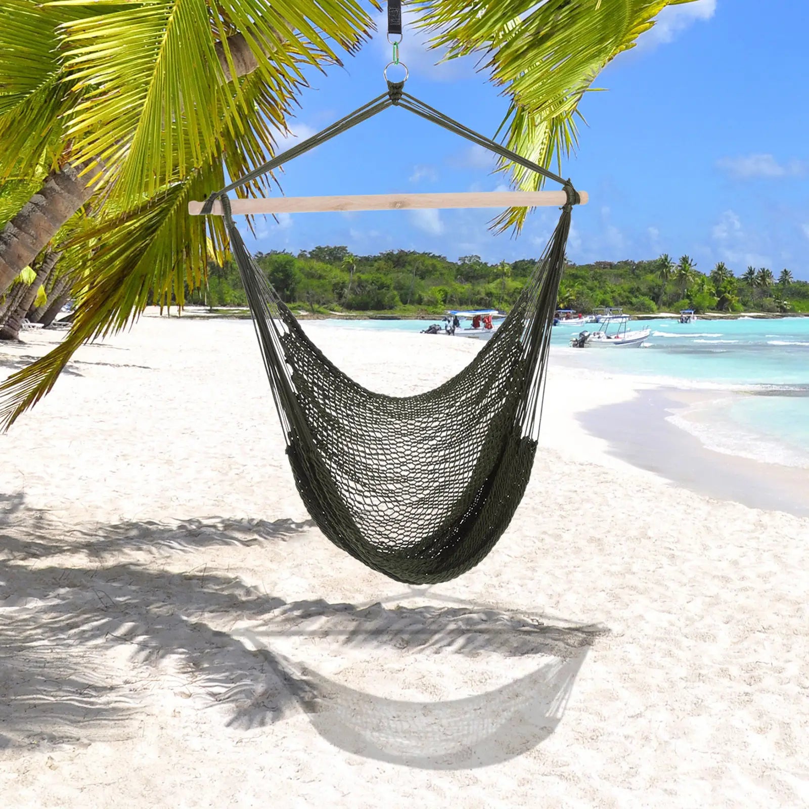 Portable Hammock Chair, Hanging Swing for Outdoor, Army Green Hammock Swings at Gallery Canada