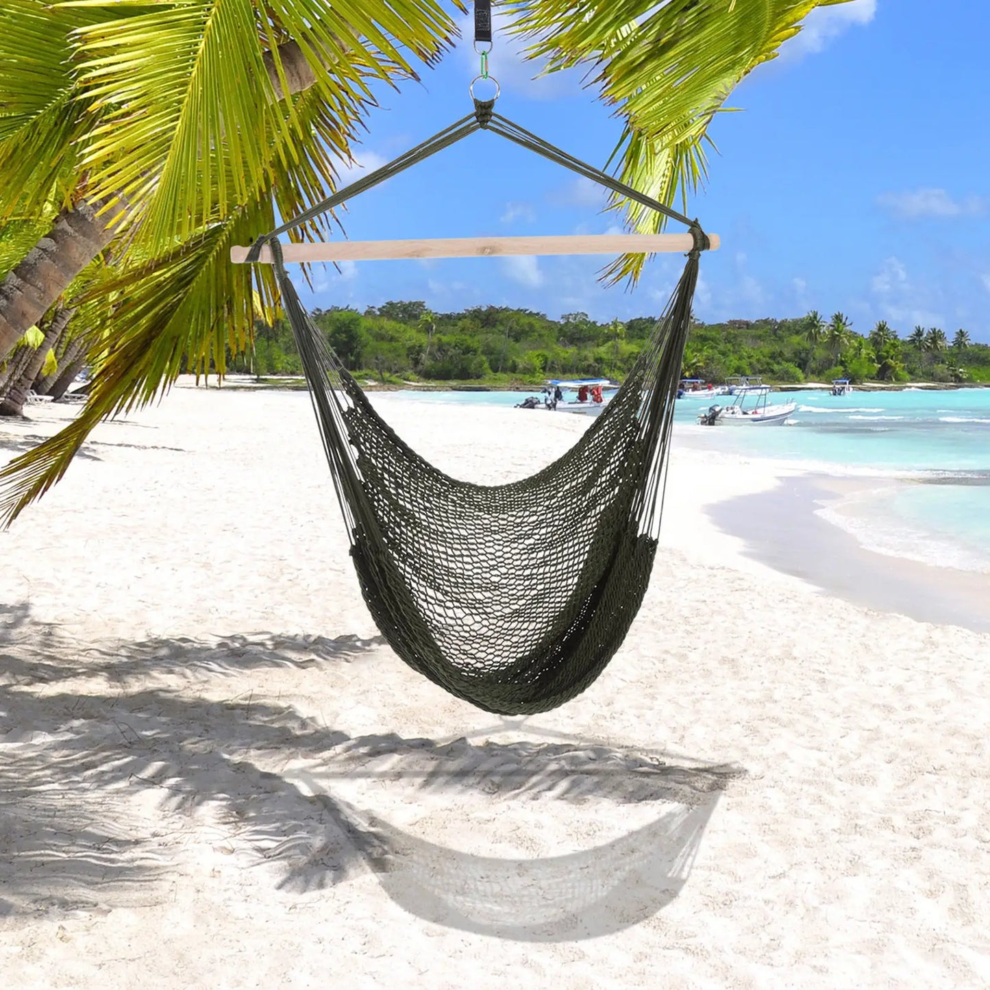 Portable Hammock Chair, Hanging Swing for Outdoor, Army Green Hammock Swings at Gallery Canada