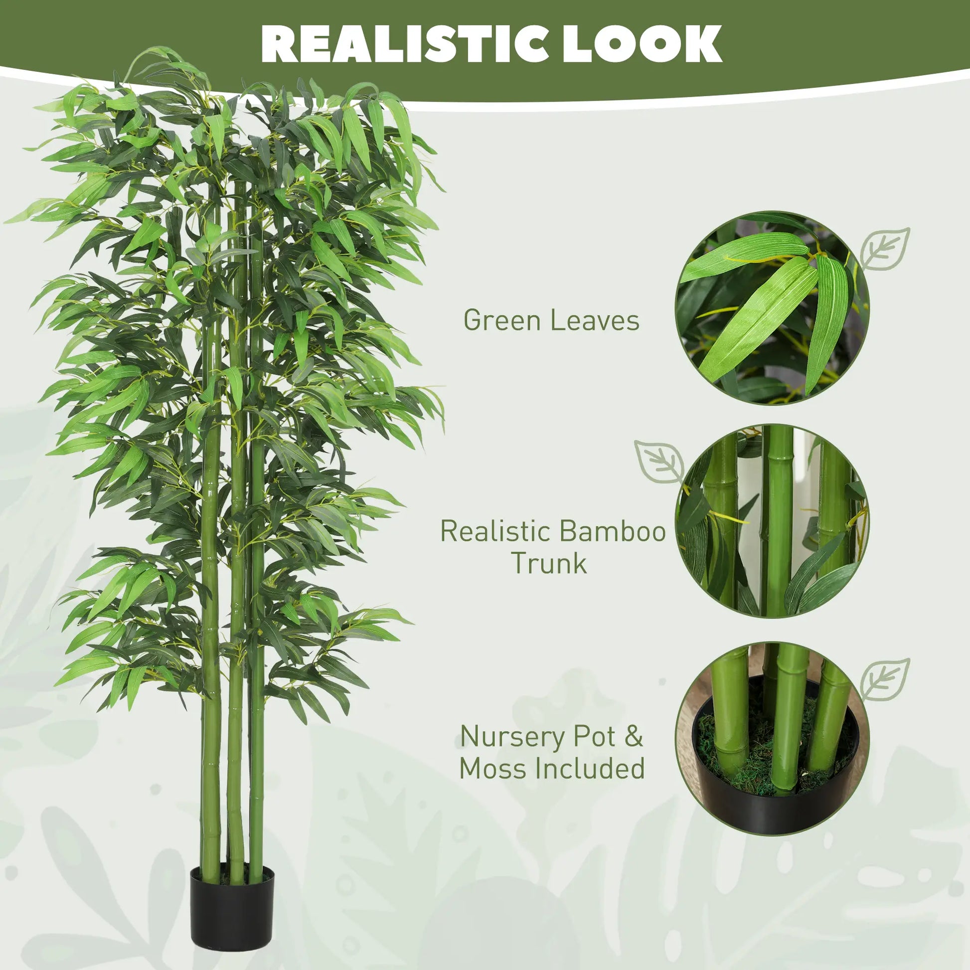 6FT Artificial Bamboo Trees Set of 2, Fake Plants with Nursery Pot Artificial Trees at Gallery Canada