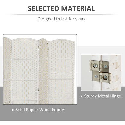 6ft Folding Room Divider, Wooden Frame, Natural Room Dividers at Gallery Canada