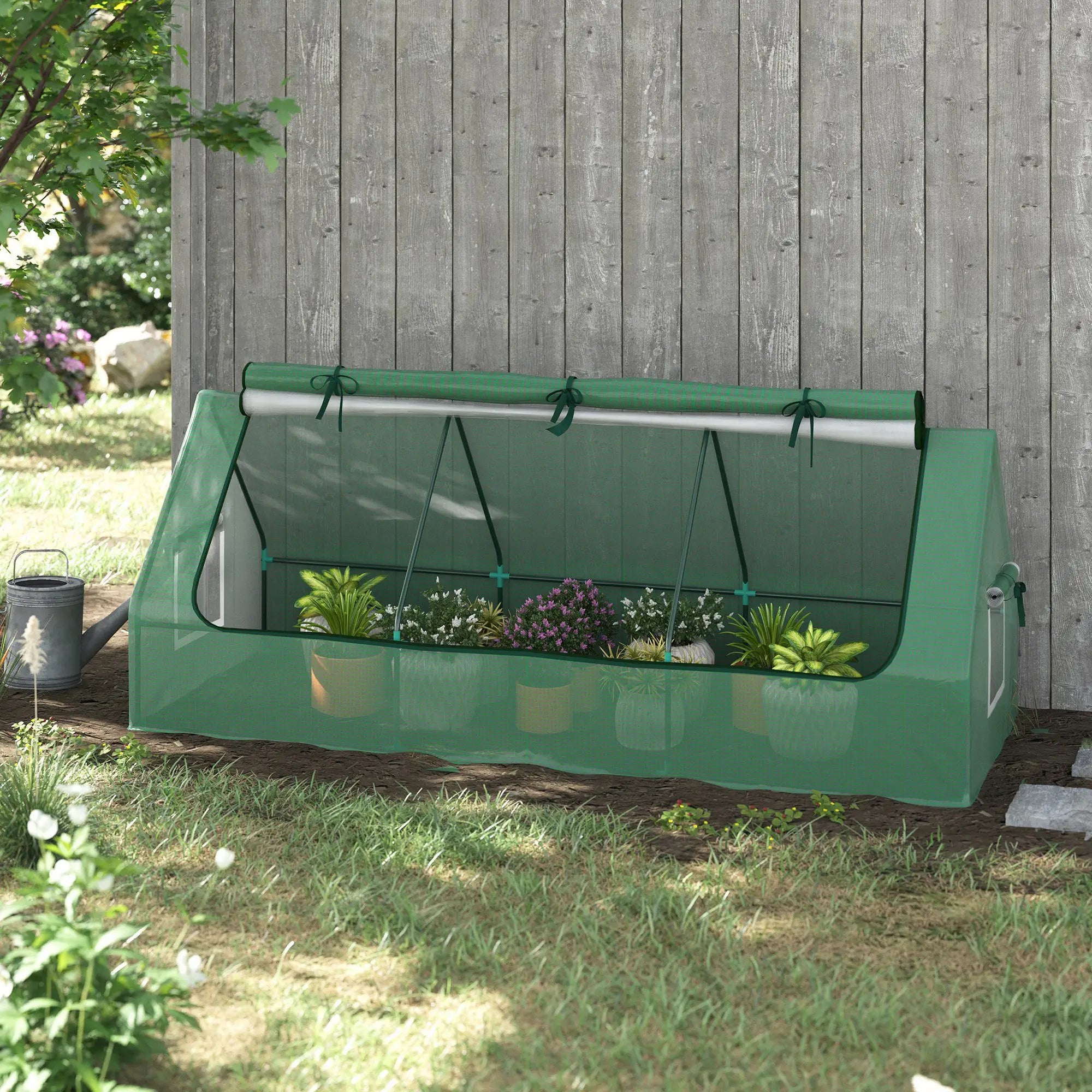 Portable Mini Greenhouse, Mesh Windows, 94.5