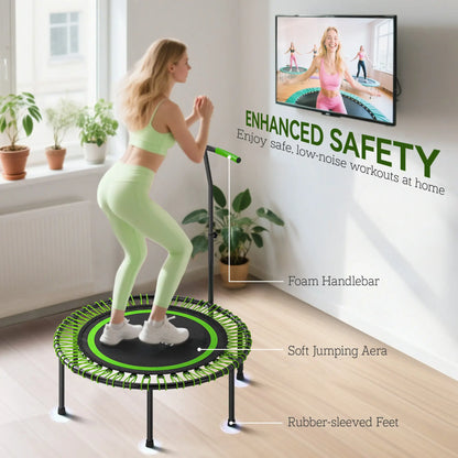 45" Rebounder Trampoline for Adults, Mini Fitness Bungee Rebounder with Adjustable Handle Trampolines at Gallery Canada