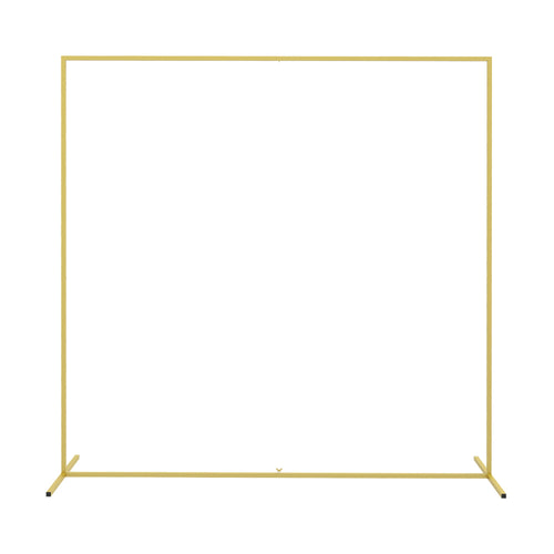 6.6 x 6.6FT Backdrop Stand, Square Metal Wedding Arch, Gold