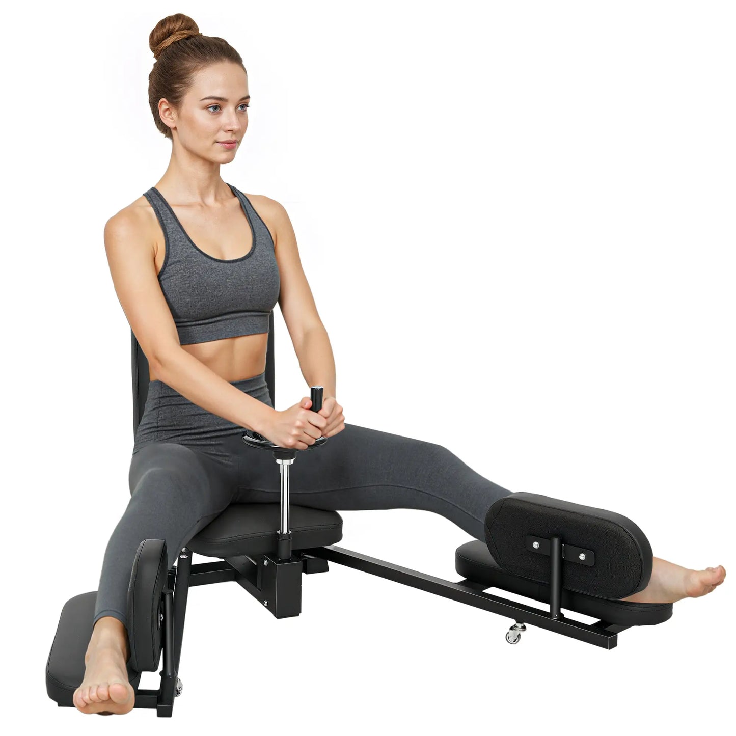 Leg Stretcher, 180° Adjustable Leg Split Machine with Handwheels Strength Training Equipment at Gallery Canada
