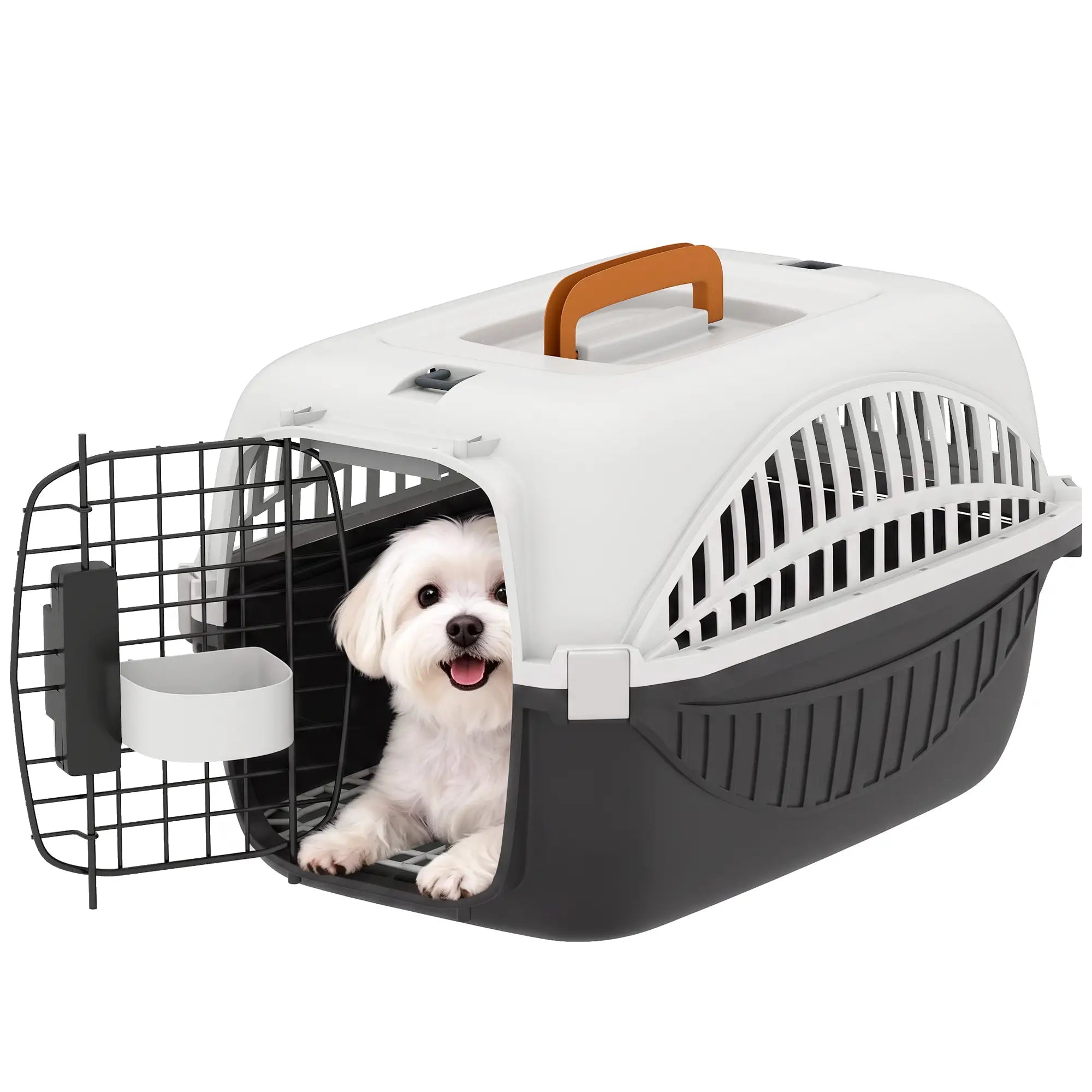 Airline Approved Pet Carrier For Mini Dogs, Steel Wire Door, Black Dog Cages & Crates at Gallery Canada