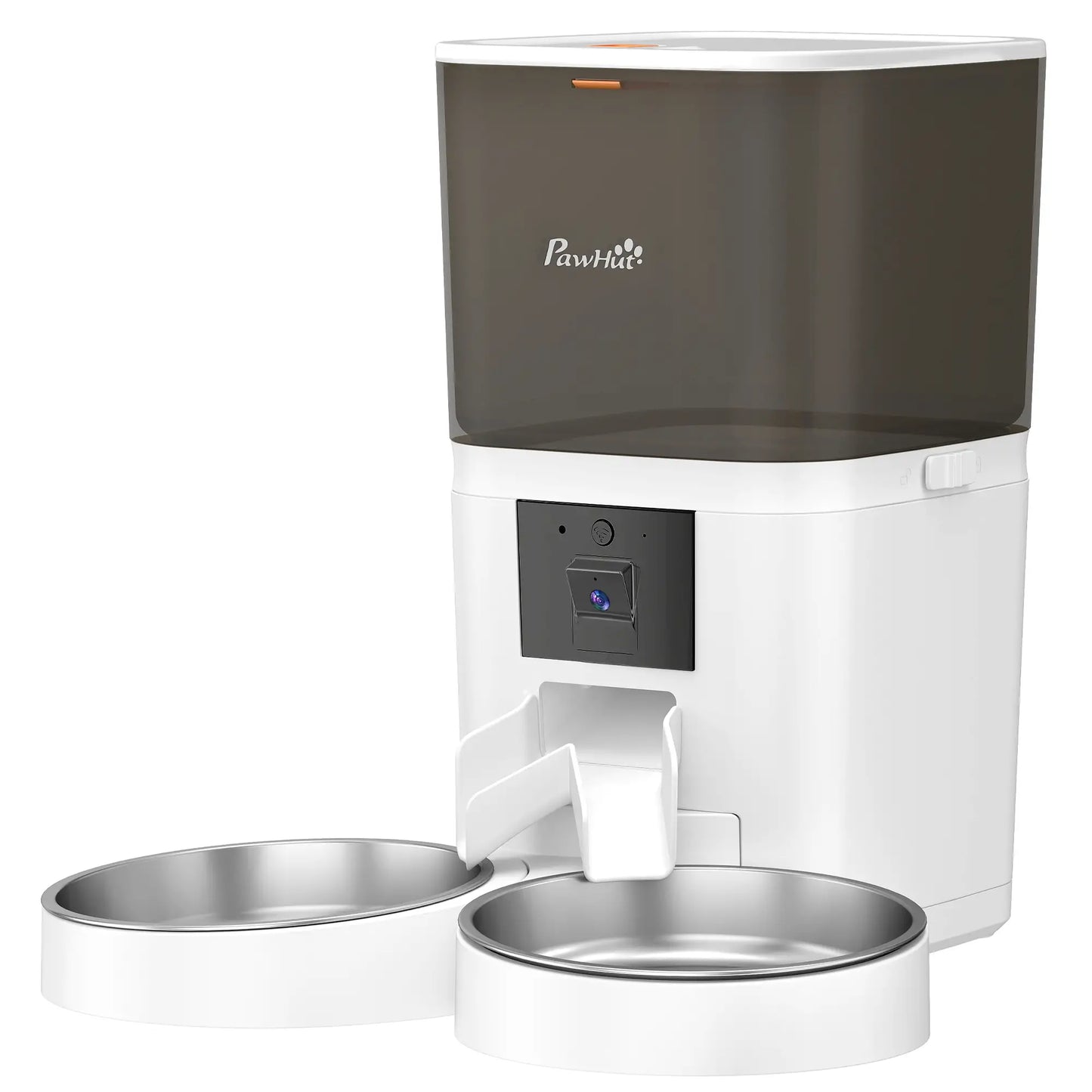 Automatic Cat Feeder, 6L, HD Camera, WiFi App Control Dog Bowls White, Black, Silver at Gallery Canada