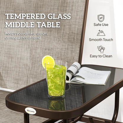 2 Person Patio Glider Rocking Chair, Outdoor Loveseat, Flaxen Outdoor Gliders at Gallery Canada