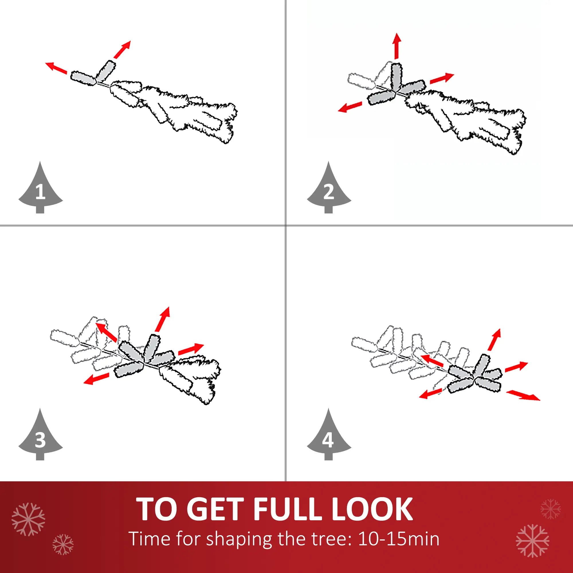 4FT Artificial Christmas Tree Holiday Xmas Holiday Pencil Tree Decoration with Automatic Open for Home Party, Pink Artificial Christmas Trees at Gallery Canada