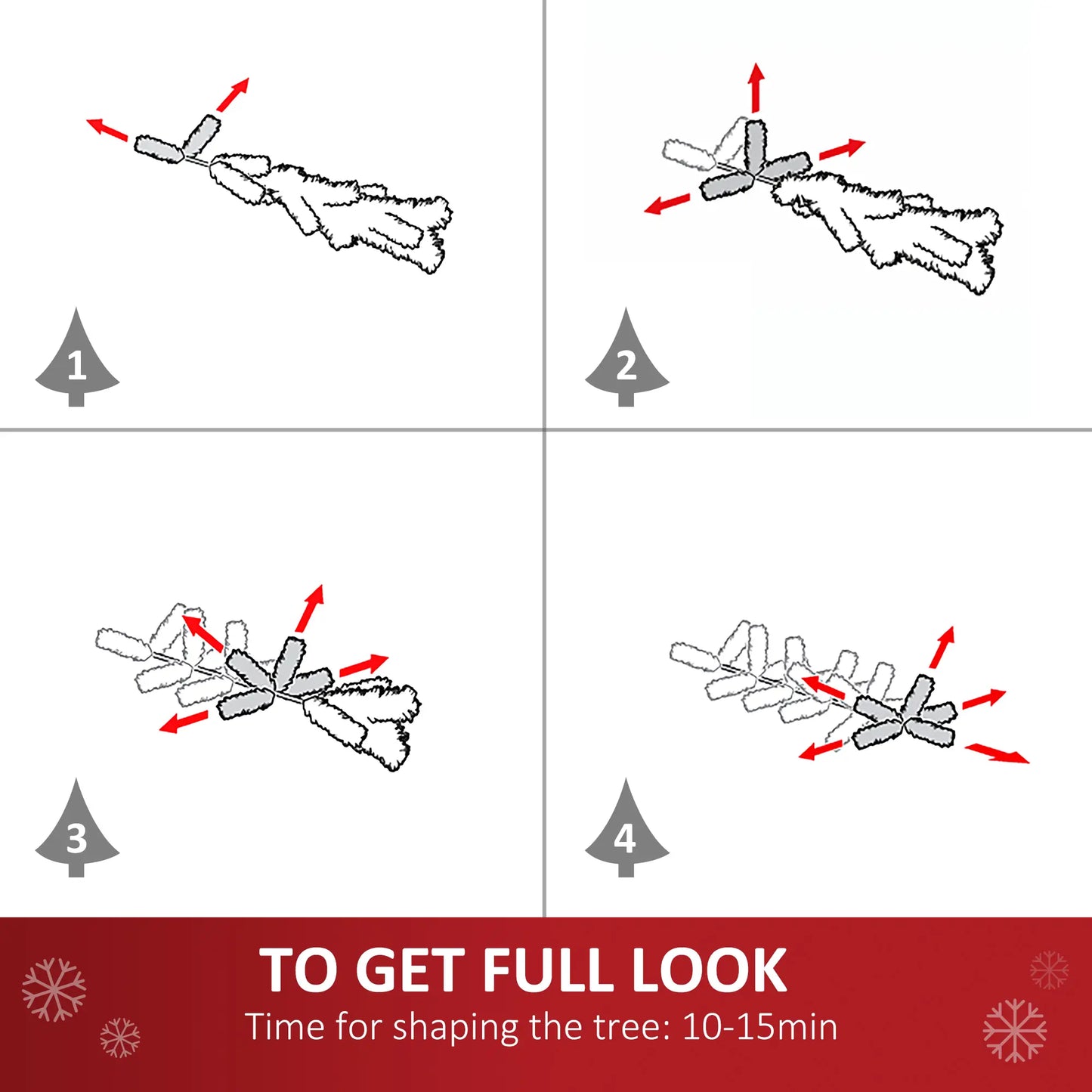 4FT Artificial Christmas Tree Holiday Xmas Holiday Pencil Tree Decoration with Automatic Open for Home Party, Pink Artificial Christmas Trees at Gallery Canada