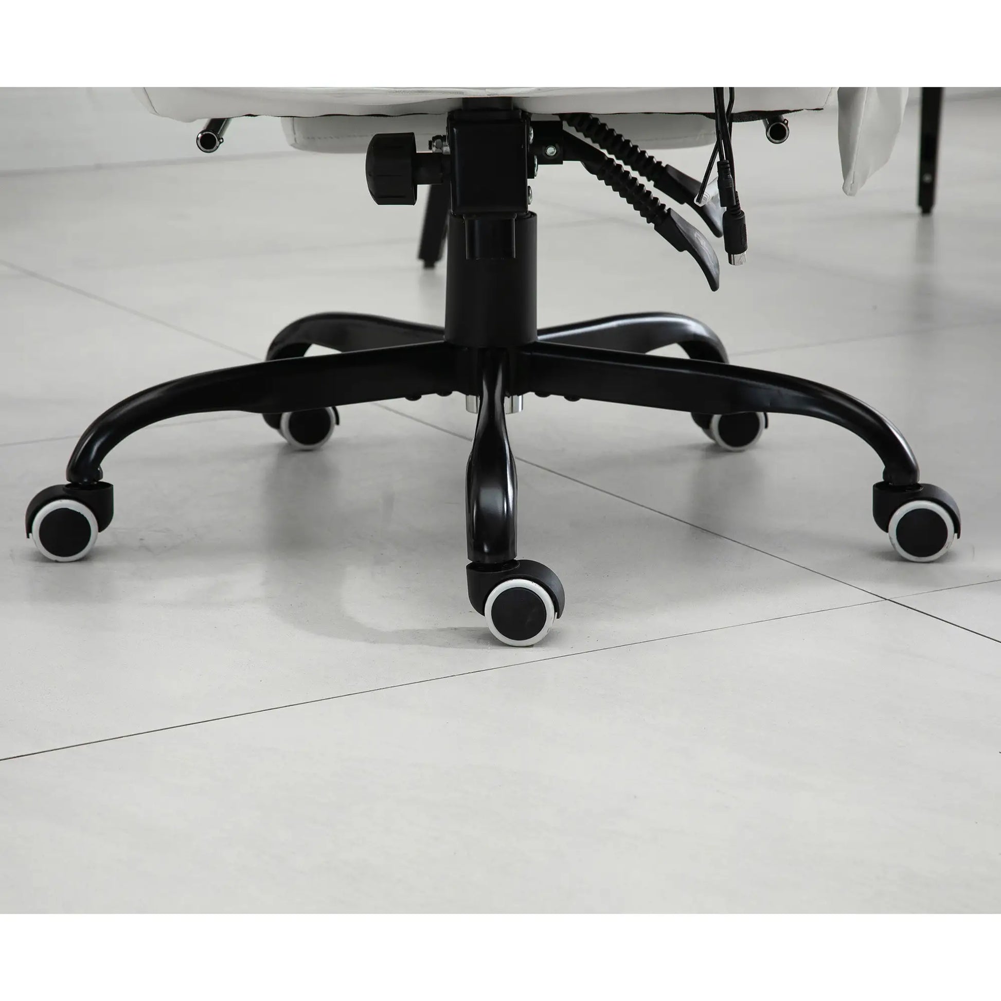 7-Point Vibrating Massage Chair, Reclining Office Chair, Adjustable Height, White Executive & Manager Chairs at Gallery Canada