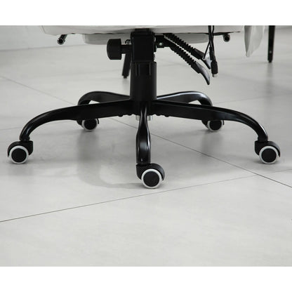 7-Point Vibrating Massage Chair, Reclining Office Chair, Adjustable Height, White Executive & Manager Chairs at Gallery Canada