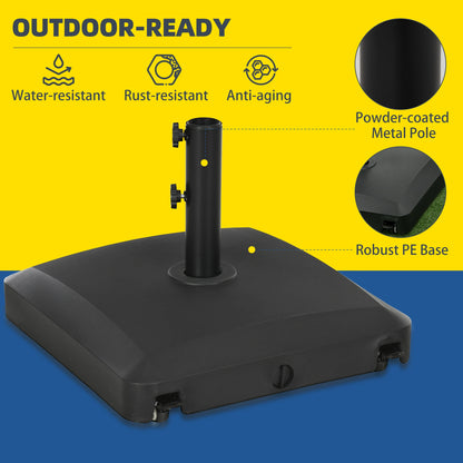 66 lb Heavy Duty Patio Umbrella Stand, Outdoor Garden Base, Black Umbrella Bases at Gallery Canada