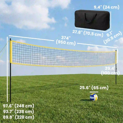 Portable Volleyball Net Set, Adjustable Height Steel Poles, Boundary Line, Carrying Bag Badminton at Gallery Canada