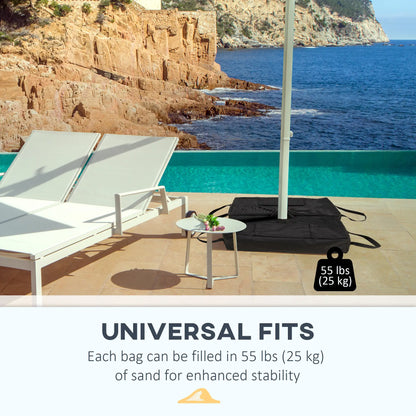 2pc Umbrella Base, 55lbs, Weight Bag With Scoop, Black Umbrella Bases at Gallery Canada