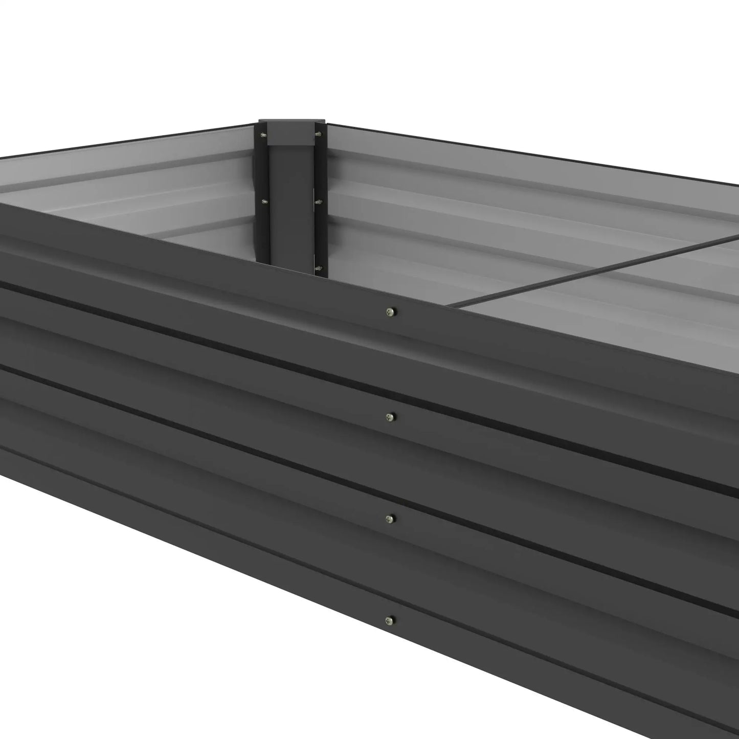 8'x2'x1' Galvanized Raised Bed, Elevated Planter Box, Dark Grey Raised Garden Beds at Gallery Canada