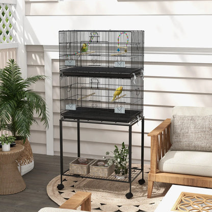 65" Birdcage for Canaries, Lovebirds, Finches, Black Bird Cages at Gallery Canada