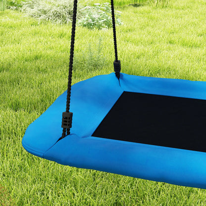 Adjustable Ropes Tree Straps Basket Swing, 58" x 30", 660 lbs Capacity, Blue Gym Sets & Swings at Gallery Canada