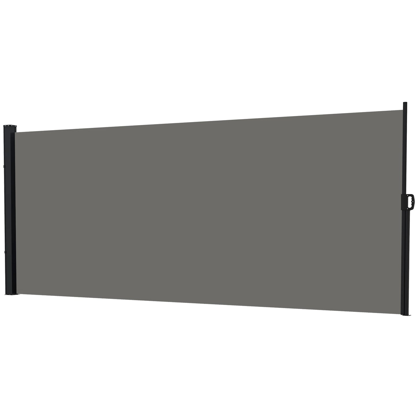13' x 6' Retractable Side Awning, Outdoor Privacy Screen, Dark Grey Side Awnings Dark Grey at Gallery Canada