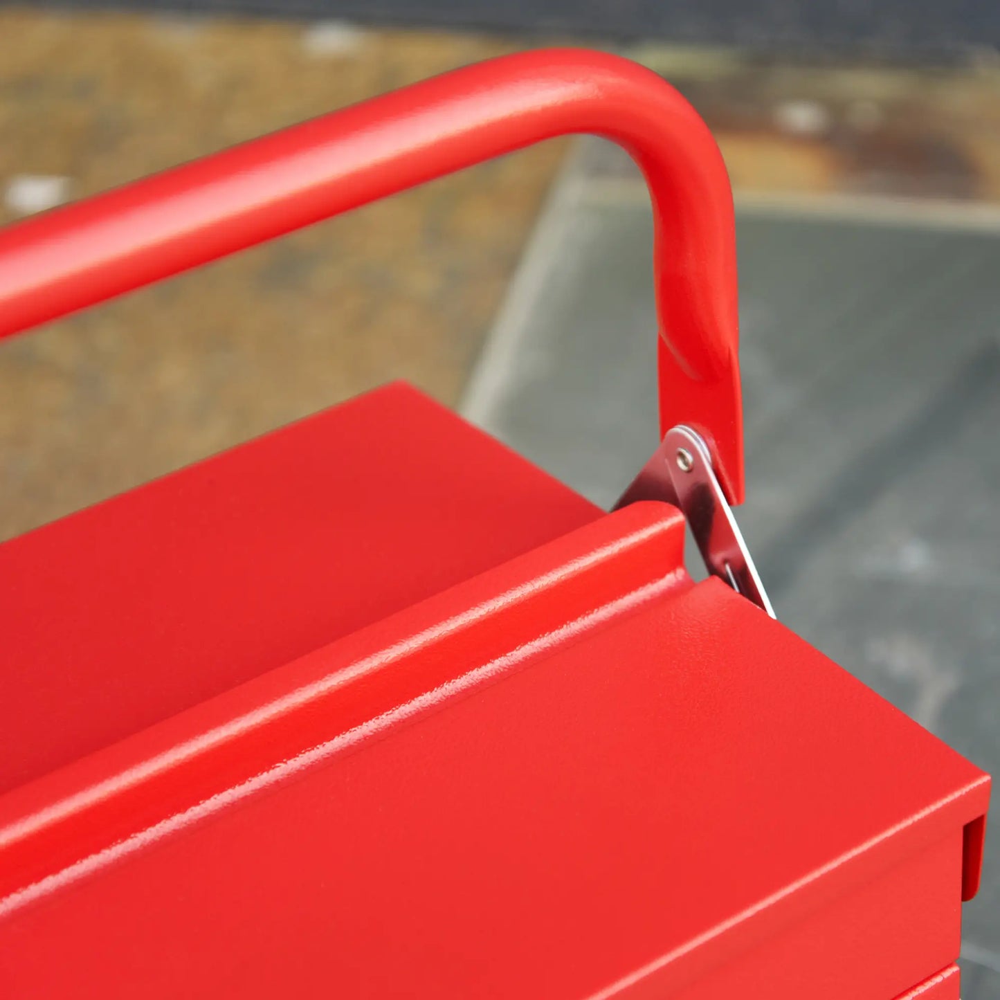 22" Metal Tool Box, 5-Tray Cantilever Steel Chest, Red Tool Organizers at Gallery Canada
