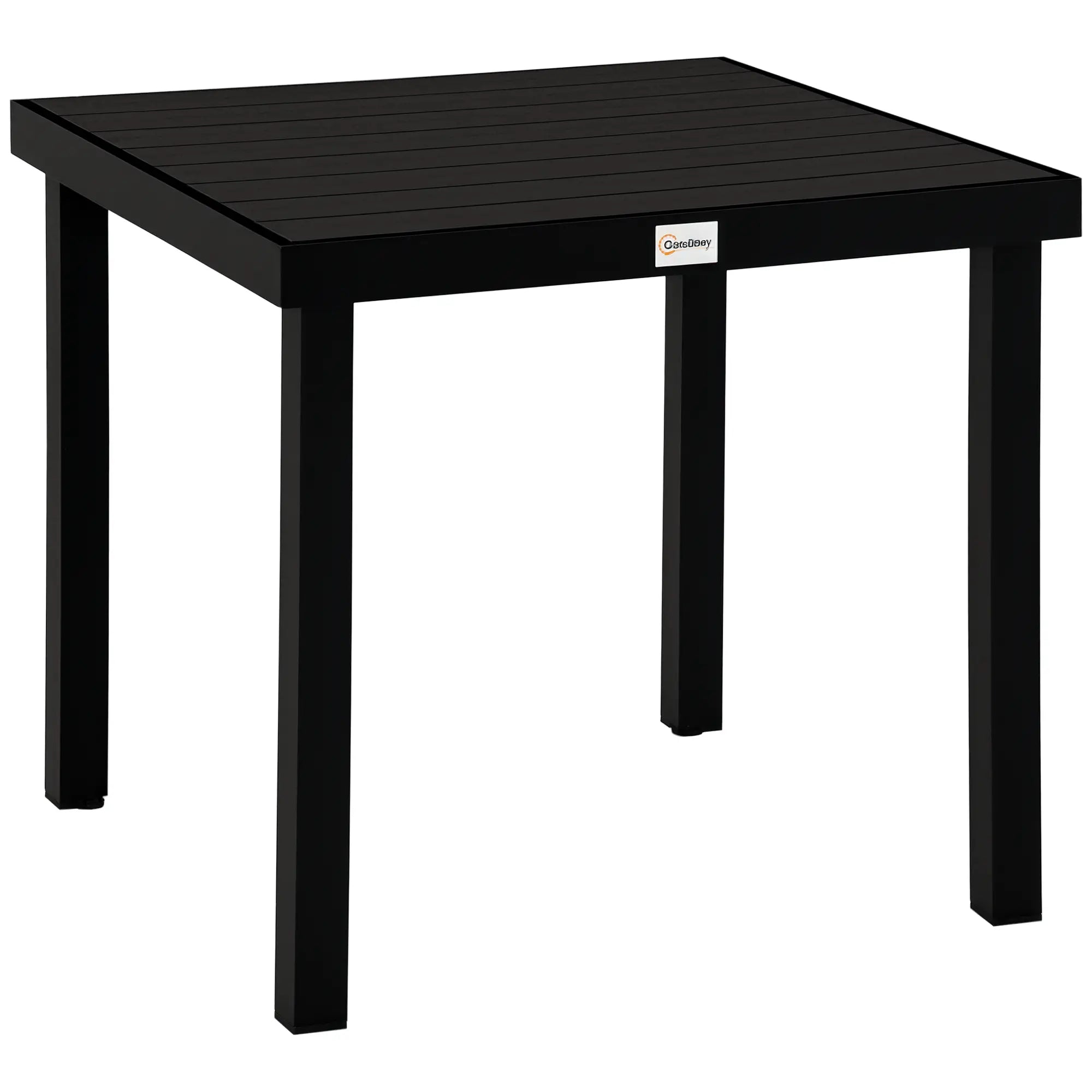 Square Aluminum Patio Dining Table for 4, Outdoor Garden, Black Patio Dinning Tables at Gallery Canada