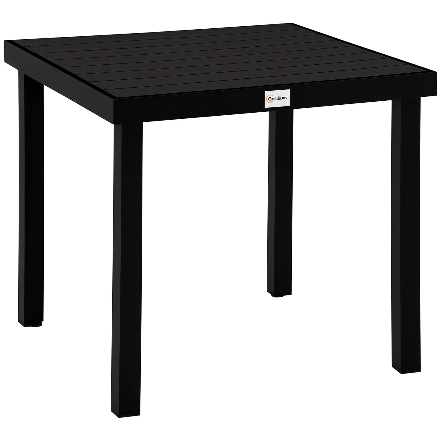 Square Aluminum Patio Dining Table for 4, Outdoor Garden, Black Patio Dinning Tables at Gallery Canada