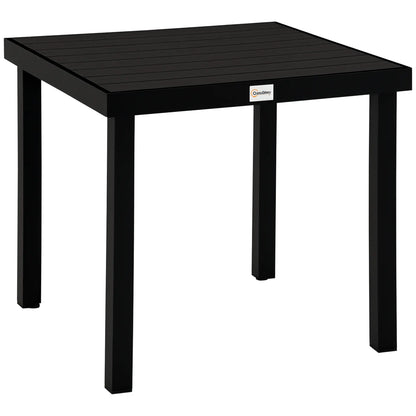 Square Aluminum Patio Dining Table for 4, Outdoor Garden, Black Patio Dinning Tables at Gallery Canada