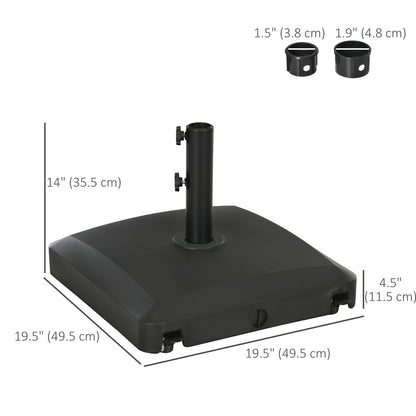 66 lb Heavy Duty Patio Umbrella Stand, Outdoor Garden Base, Black Umbrella Bases at Gallery Canada