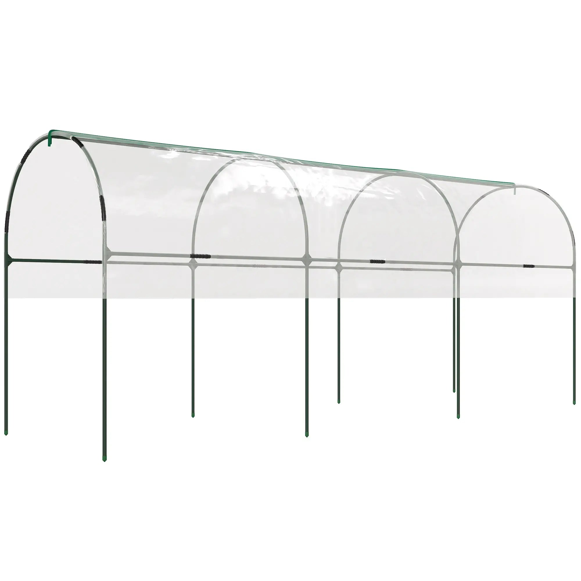 Tomato Greenhouse Tunnel, 4 Hoops, Top Tap, 157.5" x 48.4" x 67.3", Clear
